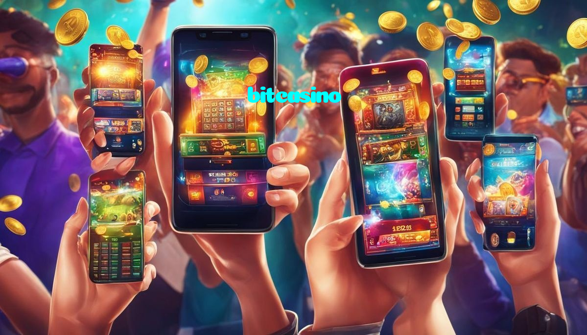 bitcasino casino presented on mobile device in Pakistan with slots and live games